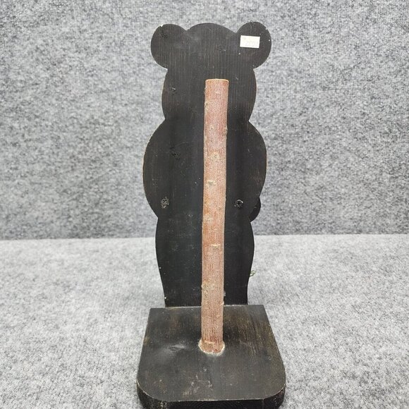 Handmade Paper Towel Holder Wood‎ Bear Holding Trout Fisherman Cabin Country - Picture 8 of 12
